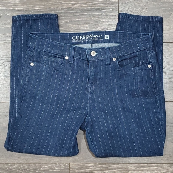 Guess Denim - ❤GUESS SKINNY CROP JEANS W/ METALLIC PINSTRIPES
